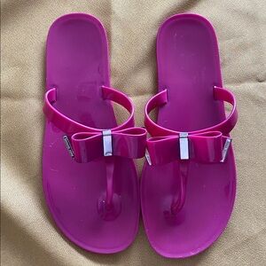 Michael Kors Fuchsia Sandals with Bow Accent size 9
